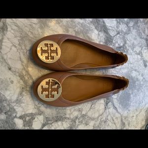 Tory Burch flats size 7 tan/brown like new